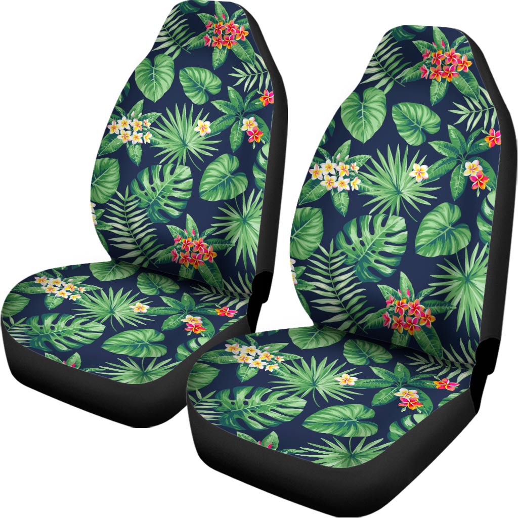 Hawaiian Tropical Leaves Pattern Print Universal Fit Car Seat Covers