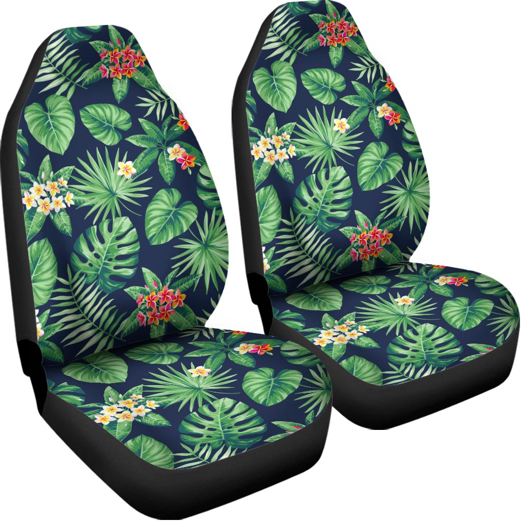 Hawaiian Tropical Leaves Pattern Print Universal Fit Car Seat Covers