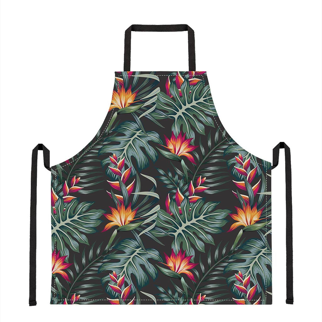 Hawaiian Tropical Plants Pattern Print Apron