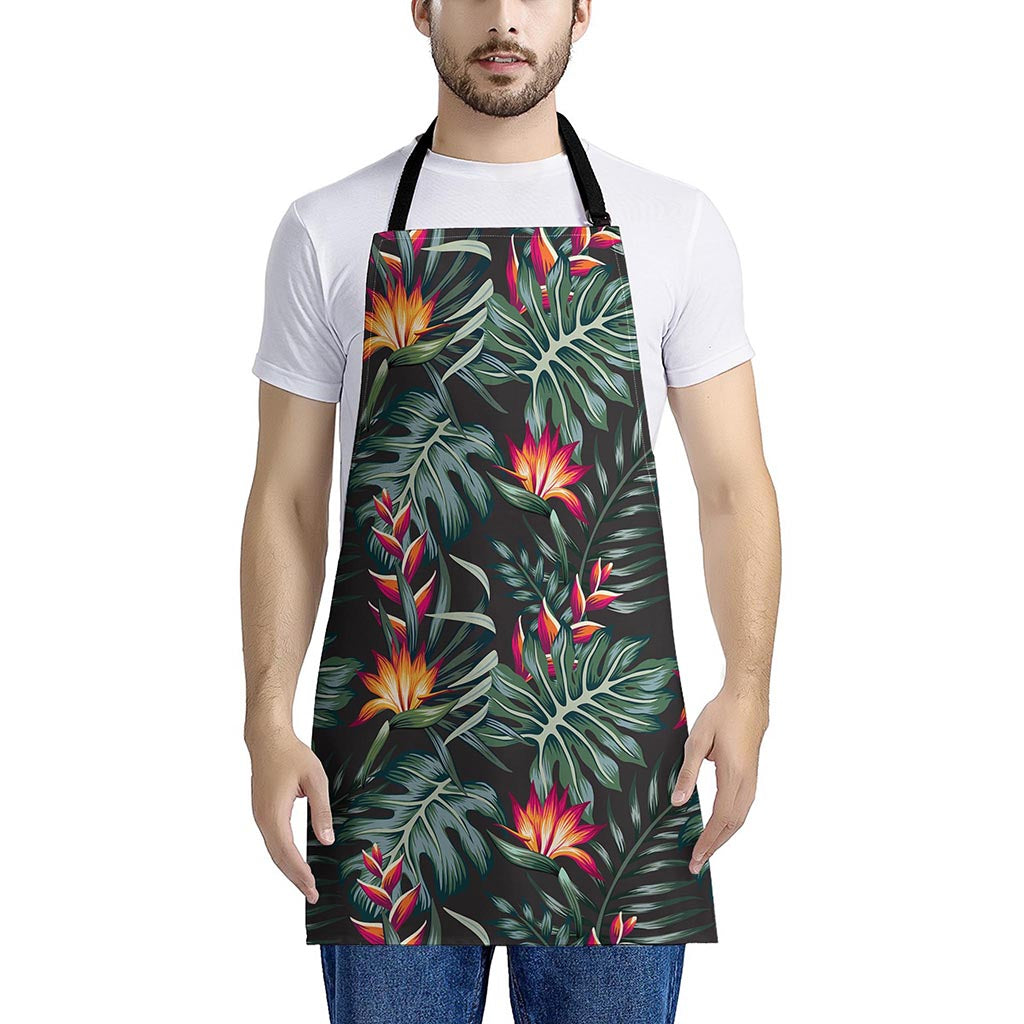 Hawaiian Tropical Plants Pattern Print Apron