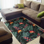 Hawaiian Tropical Plants Pattern Print Area Rug GearFrost