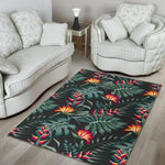 Hawaiian Tropical Plants Pattern Print Area Rug GearFrost
