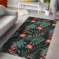 Hawaiian Tropical Plants Pattern Print Floor Mat