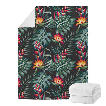 Hawaiian Tropical Plants Pattern Print Blanket