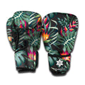 Hawaiian Tropical Plants Pattern Print Boxing Gloves