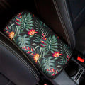 Hawaiian Tropical Plants Pattern Print Car Center Console Cover