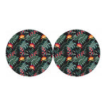 Hawaiian Tropical Plants Pattern Print Car Coasters