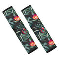 Hawaiian Tropical Plants Pattern Print Car Seat Belt Covers