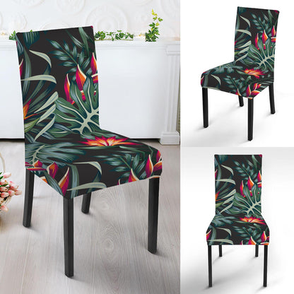 Hawaiian Tropical Plants Pattern Print Dining Chair Slipcover