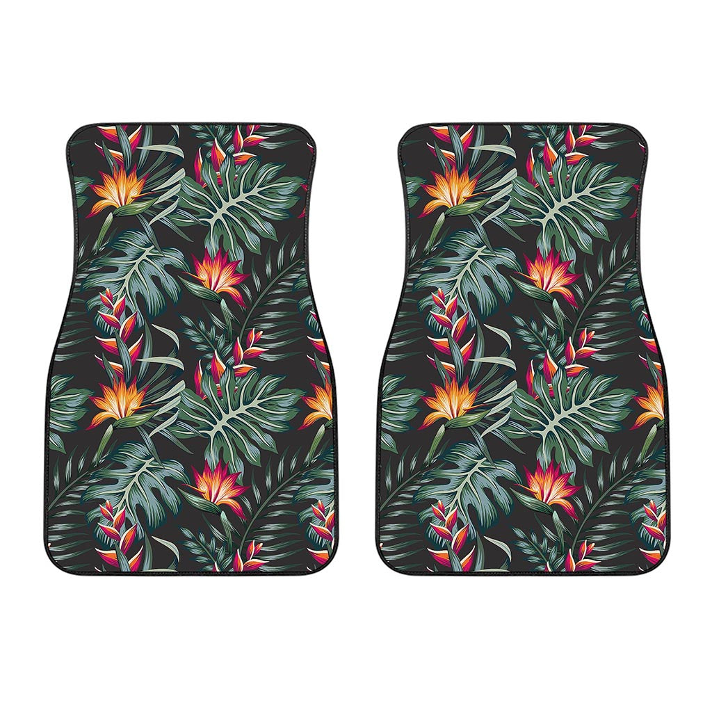 Hawaiian Tropical Plants Pattern Print Front Car Floor Mats