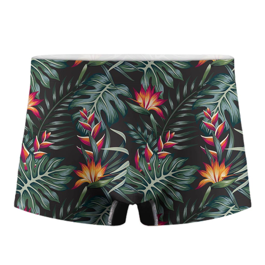 Hawaiian Tropical Plants Pattern Print Men's Boxer Briefs