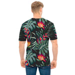 Hawaiian Tropical Plants Pattern Print Men's T-Shirt
