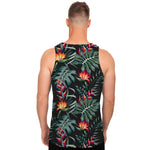 Hawaiian Tropical Plants Pattern Print Men's Tank Top