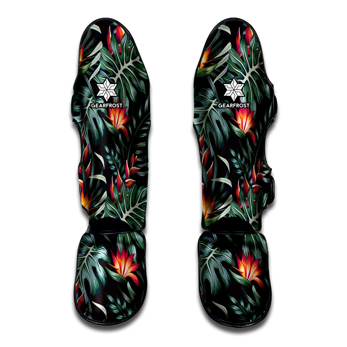 Hawaiian Tropical Plants Pattern Print Muay Thai Shin Guard