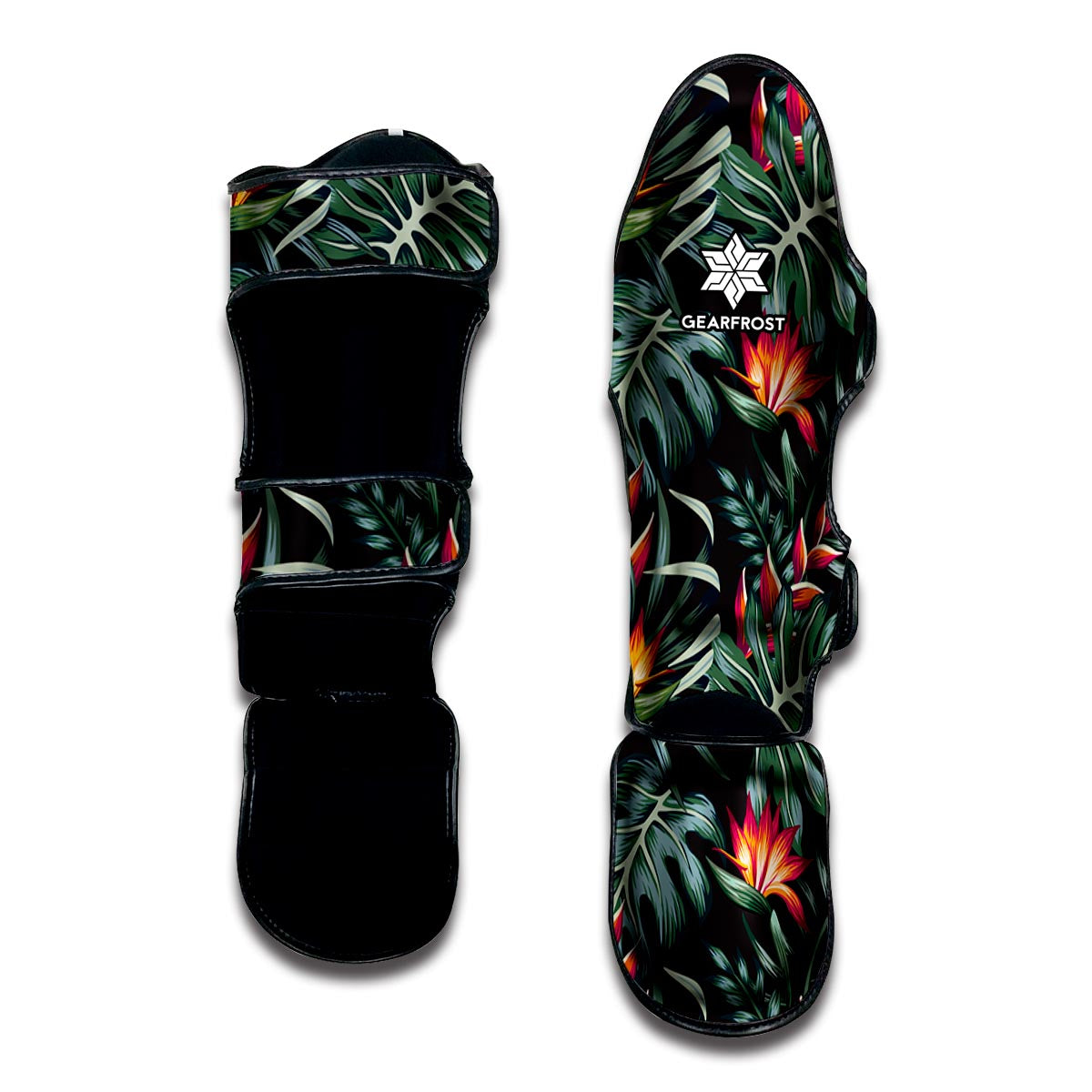 Hawaiian Tropical Plants Pattern Print Muay Thai Shin Guard