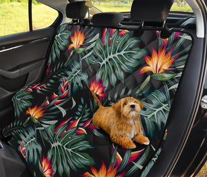 Hawaiian Tropical Plants Pattern Print Pet Car Back Seat Cover