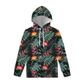 Hawaiian Tropical Plants Pattern Print Pullover Hoodie
