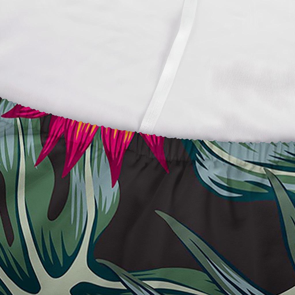 Hawaiian Tropical Plants Pattern Print Sofa Cover