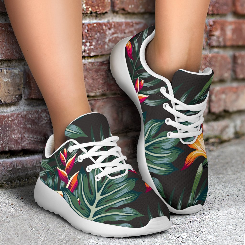 Hawaiian Tropical Plants Pattern Print Sport Shoes GearFrost