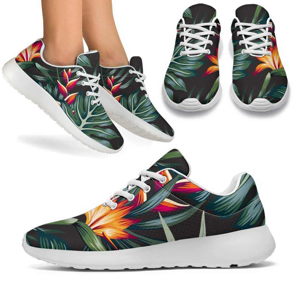 Hawaiian Tropical Plants Pattern Print Sport Shoes GearFrost