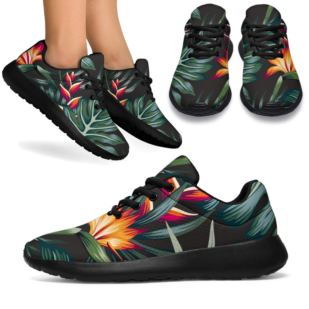 Hawaiian Tropical Plants Pattern Print Sport Shoes GearFrost