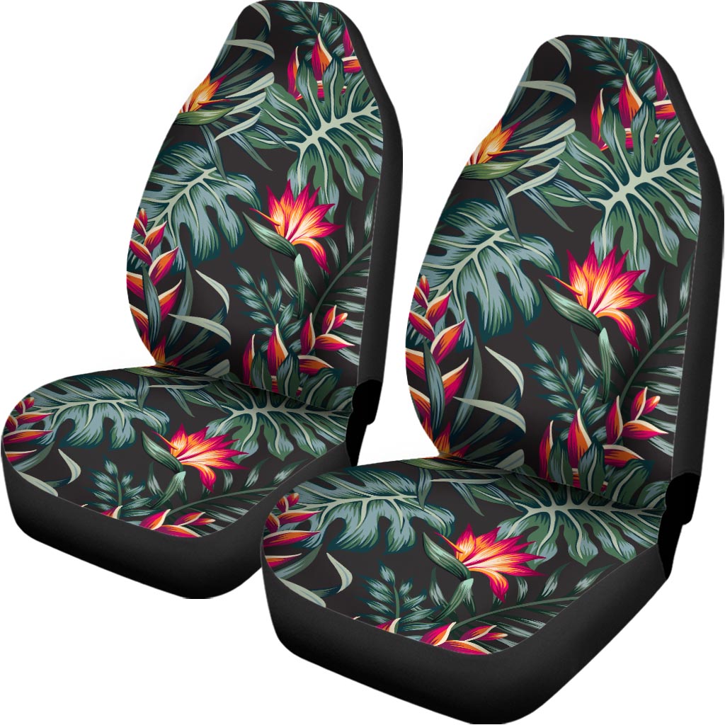 Hawaiian Tropical Plants Pattern Print Universal Fit Car Seat Covers