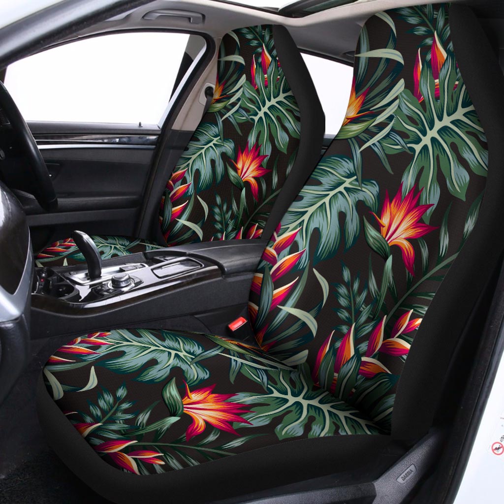 Hawaiian Tropical Plants Pattern Print Universal Fit Car Seat Covers
