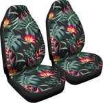Hawaiian Tropical Plants Pattern Print Universal Fit Car Seat Covers