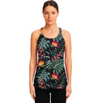 Hawaiian Tropical Plants Pattern Print Women's Racerback Tank Top