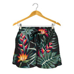 Hawaiian Tropical Plants Pattern Print Women's Shorts