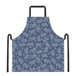 Heart And Star Denim Jeans Pattern Print Apron