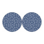 Heart And Star Denim Jeans Pattern Print Car Coasters