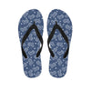 Heart And Star Denim Jeans Pattern Print Flip Flops