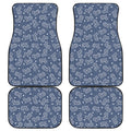 Heart And Star Denim Jeans Pattern Print Front and Back Car Floor Mats