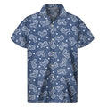 Heart And Star Denim Jeans Pattern Print Men's Short Sleeve Shirt