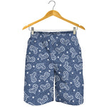 Heart And Star Denim Jeans Pattern Print Men's Shorts