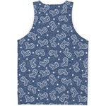 Heart And Star Denim Jeans Pattern Print Men's Tank Top