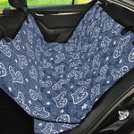 Heart And Star Denim Jeans Pattern Print Pet Car Back Seat Cover