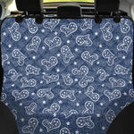 Heart And Star Denim Jeans Pattern Print Pet Car Back Seat Cover