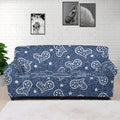 Heart And Star Denim Jeans Pattern Print Sofa Cover