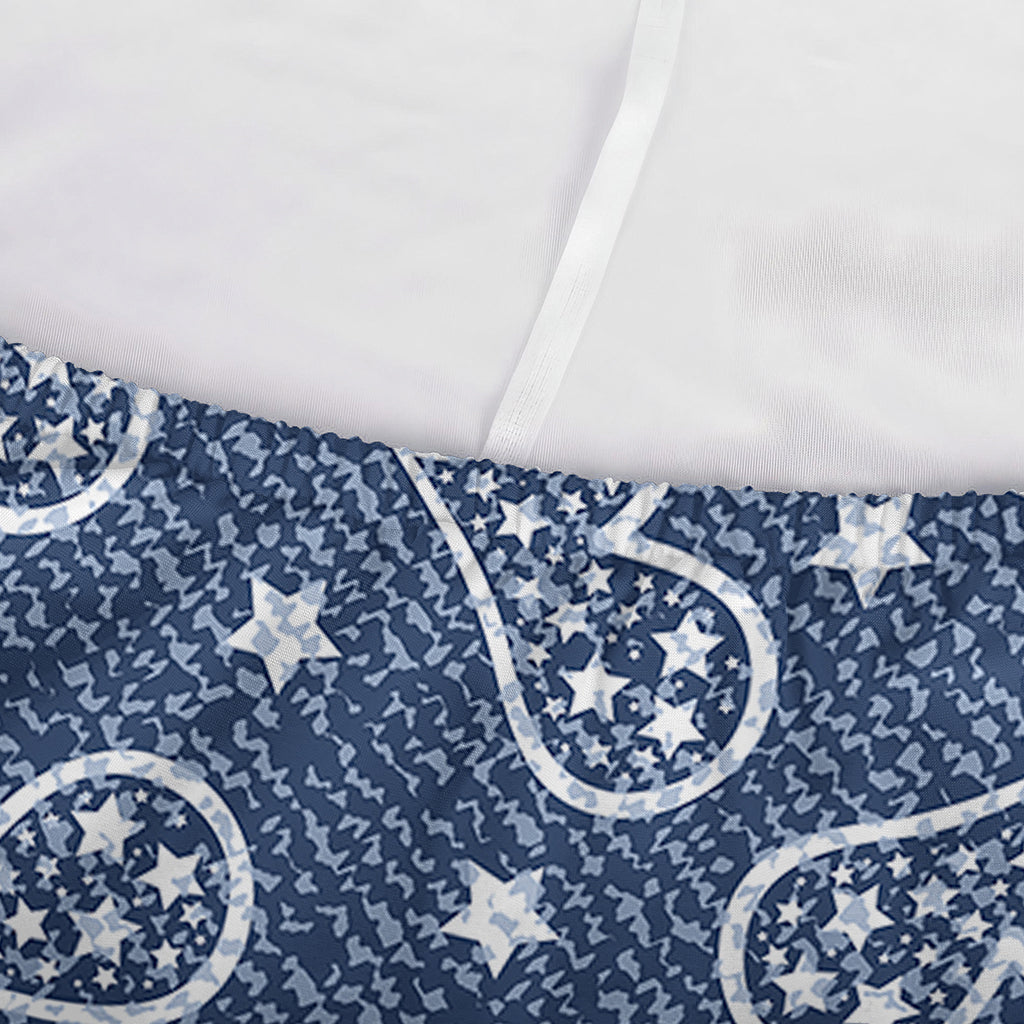 Heart And Star Denim Jeans Pattern Print Sofa Cover