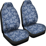 Heart And Star Denim Jeans Pattern Print Universal Fit Car Seat Covers