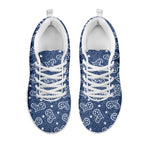 Heart And Star Denim Jeans Pattern Print White Sneakers