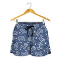 Heart And Star Denim Jeans Pattern Print Women's Shorts