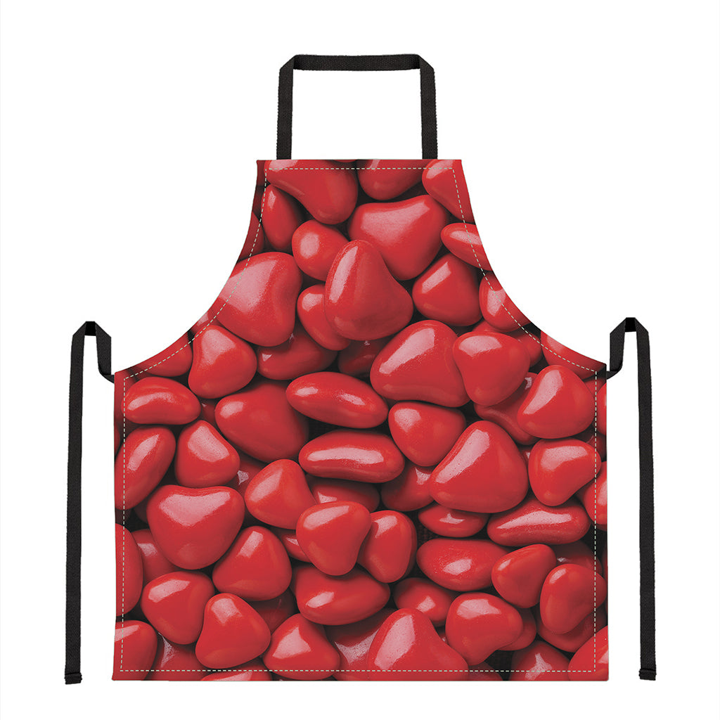 Heart Chocolate Candy Print Apron