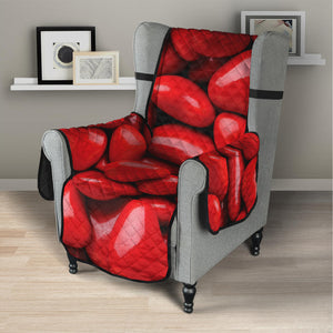 Heart Chocolate Candy Print Armchair Protector