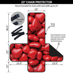 Heart Chocolate Candy Print Armchair Protector