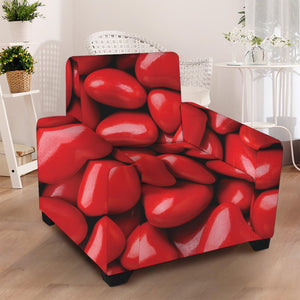 Heart Chocolate Candy Print Armchair Slipcover