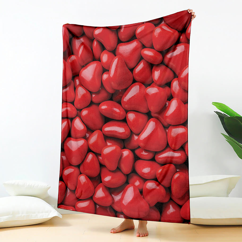 Heart Chocolate Candy Print Blanket