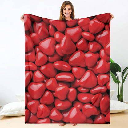Heart Chocolate Candy Print Blanket